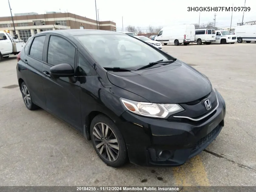 2015 Honda Fit Ex VIN: 3HGGK5H87FM109739 Lot: 20184255