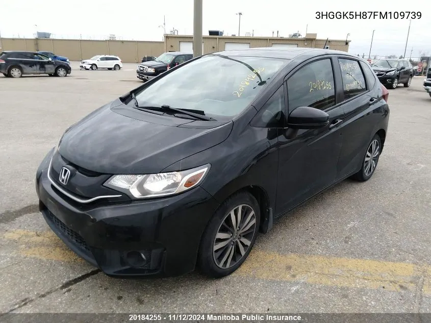 2015 Honda Fit Ex VIN: 3HGGK5H87FM109739 Lot: 20184255