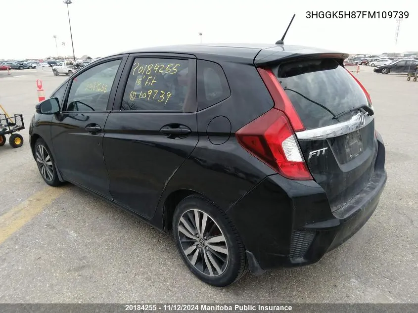 2015 Honda Fit Ex VIN: 3HGGK5H87FM109739 Lot: 20184255