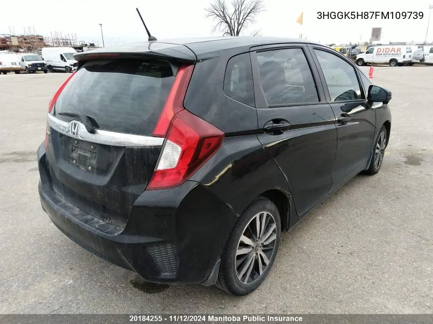 2015 Honda Fit Ex VIN: 3HGGK5H87FM109739 Lot: 20184255