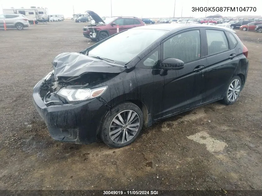 2015 Honda Fit Ex/Exl VIN: 3HGGK5G87FM104770 Lot: 30049019