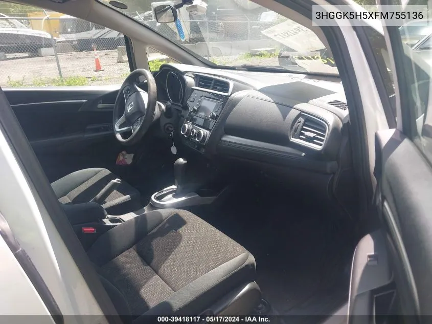 3HGGK5H5XFM755136 2015 Honda Fit Lx