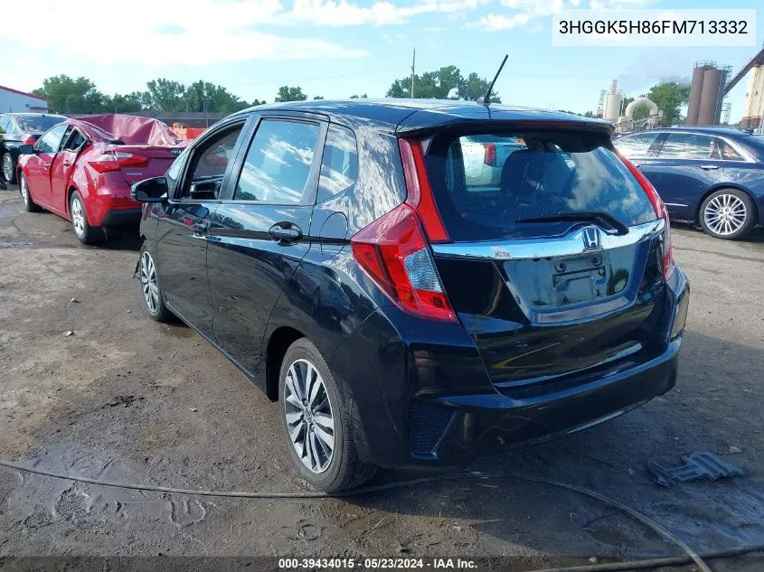 2015 Honda Fit Ex/Ex-L VIN: 3HGGK5H86FM713332 Lot: 39434015