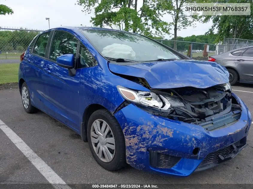 2015 Honda Fit Lx VIN: 3HGGK5H53FM768357 Lot: 39484947