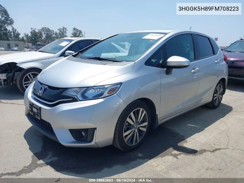 2015 Honda Fit Ex/Ex-L VIN: 3HGGK5H89FM708223 Lot: 39663683