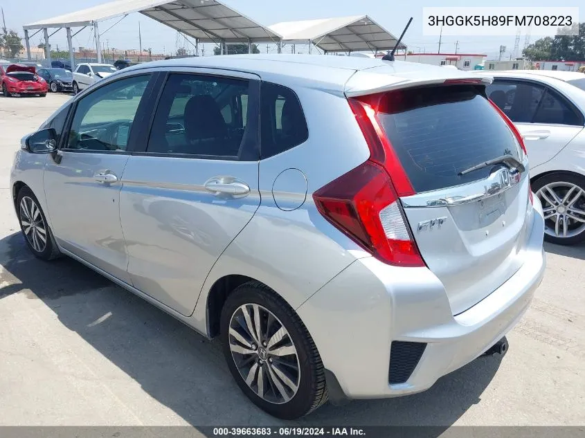 2015 Honda Fit Ex/Ex-L VIN: 3HGGK5H89FM708223 Lot: 39663683