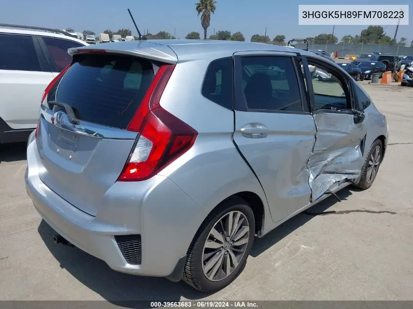 2015 Honda Fit Ex/Ex-L VIN: 3HGGK5H89FM708223 Lot: 39663683