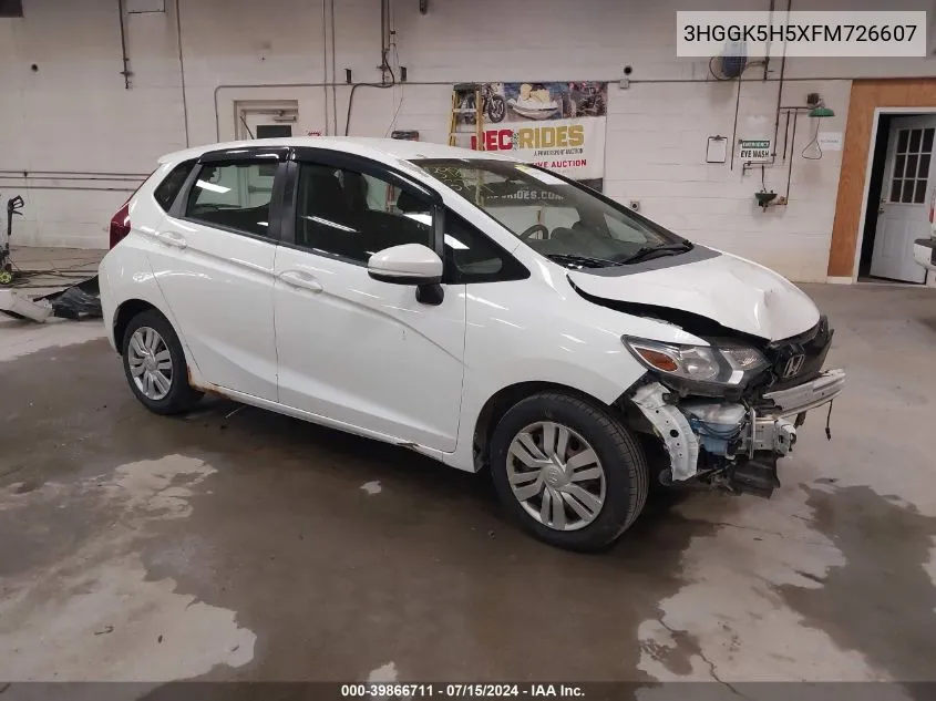 3HGGK5H5XFM726607 2015 Honda Fit Lx