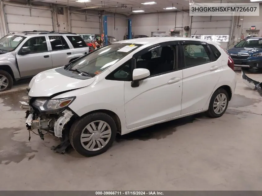 3HGGK5H5XFM726607 2015 Honda Fit Lx