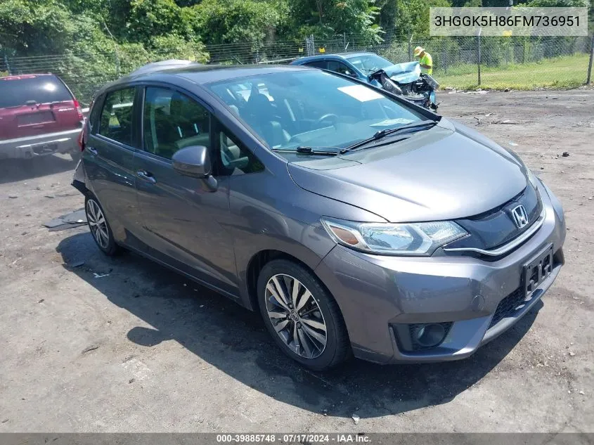 3HGGK5H86FM736951 2015 Honda Fit Ex/Ex-L