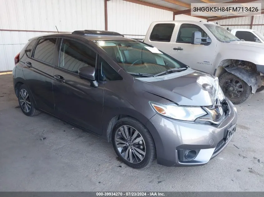 2015 Honda Fit Ex/Ex-L VIN: 3HGGK5H84FM713426 Lot: 39934270