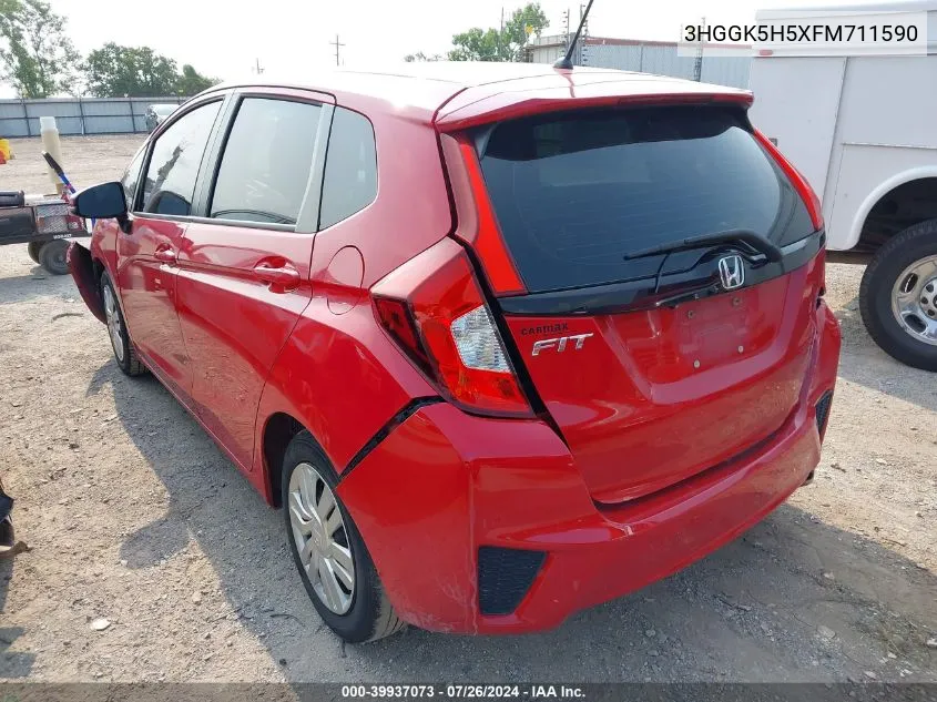 2015 Honda Fit Lx VIN: 3HGGK5H5XFM711590 Lot: 39937073