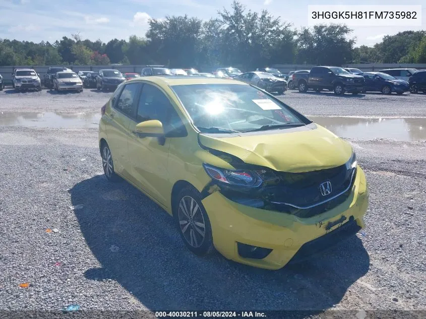 3HGGK5H81FM735982 2015 Honda Fit Ex/Ex-L