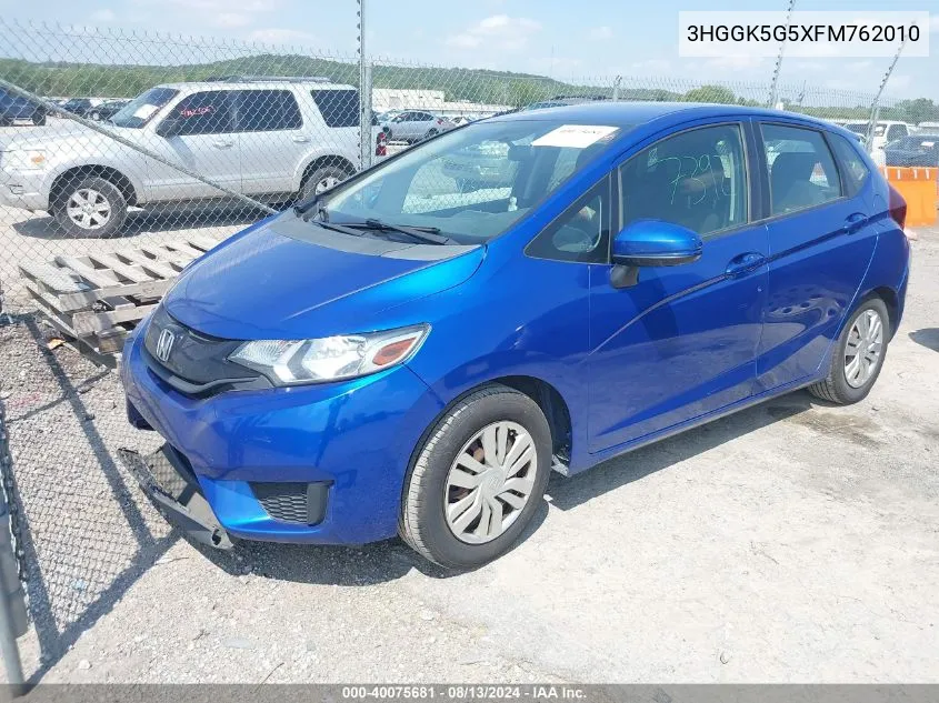 3HGGK5G5XFM762010 2015 Honda Fit Lx