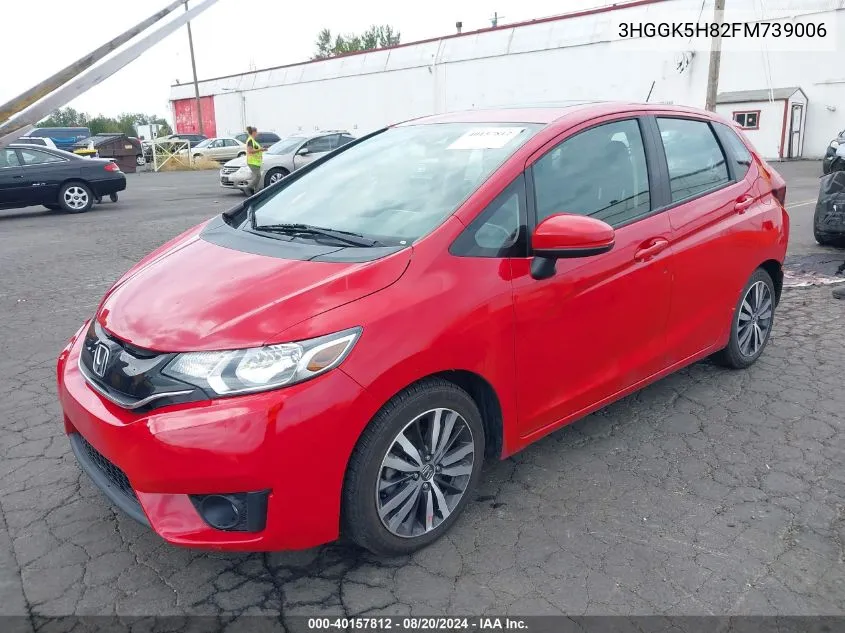 2015 Honda Fit Ex/Ex-L VIN: 3HGGK5H82FM739006 Lot: 40157812