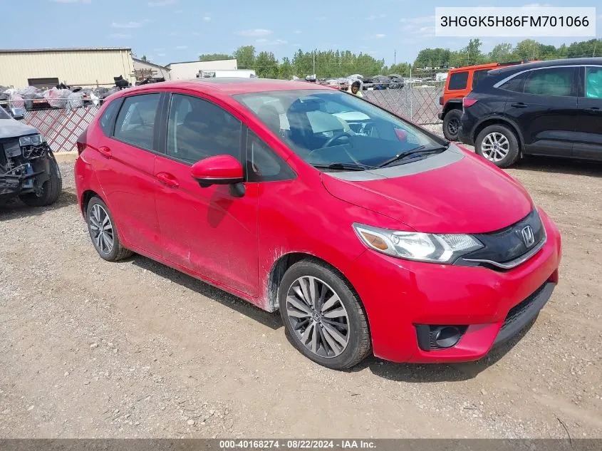 2015 Honda Fit Ex/Ex-L VIN: 3HGGK5H86FM701066 Lot: 40168274