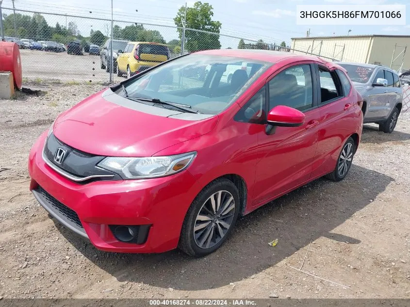 2015 Honda Fit Ex/Ex-L VIN: 3HGGK5H86FM701066 Lot: 40168274