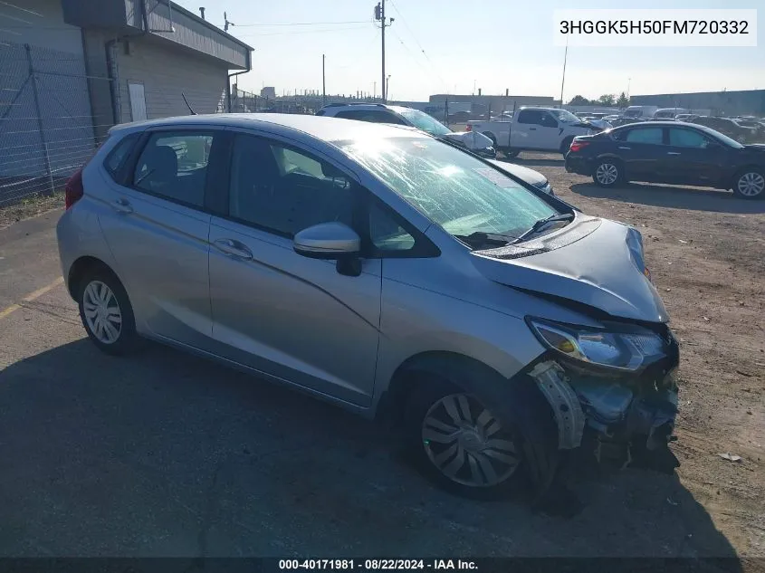 2015 Honda Fit Lx VIN: 3HGGK5H50FM720332 Lot: 40171981