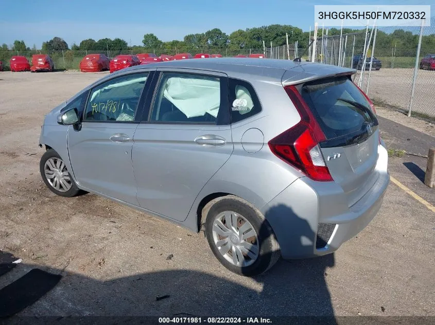 2015 Honda Fit Lx VIN: 3HGGK5H50FM720332 Lot: 40171981