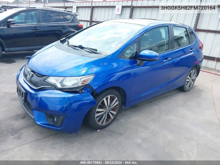 2015 Honda Fit Ex/Ex-L VIN: 3HGGK5H82FM720164 Lot: 40175663