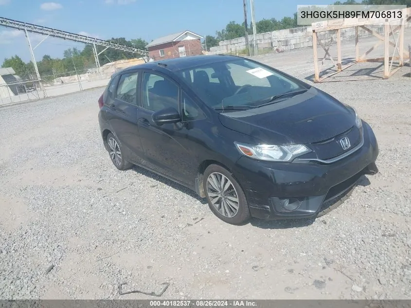 2015 Honda Fit Ex/Ex-L VIN: 3HGGK5H89FM706813 Lot: 40182537