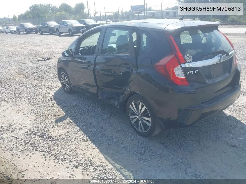 2015 Honda Fit Ex/Ex-L VIN: 3HGGK5H89FM706813 Lot: 40182537