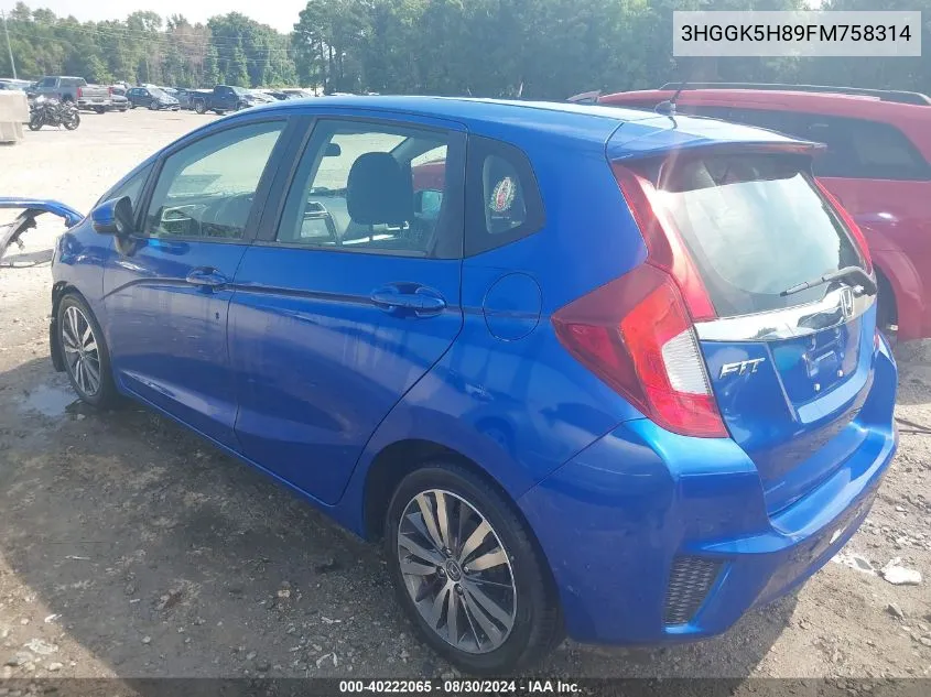 3HGGK5H89FM758314 2015 Honda Fit Ex/Ex-L