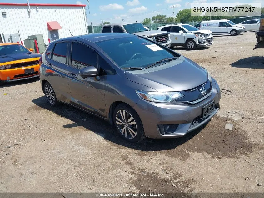 2015 Honda Fit Ex/Ex-L VIN: 3HGGK5H87FM772471 Lot: 40250611