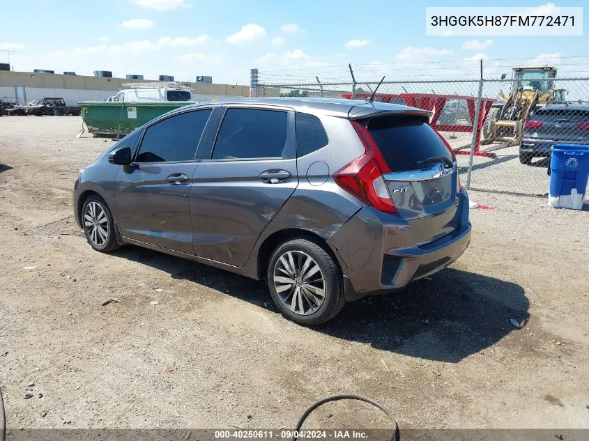 2015 Honda Fit Ex/Ex-L VIN: 3HGGK5H87FM772471 Lot: 40250611