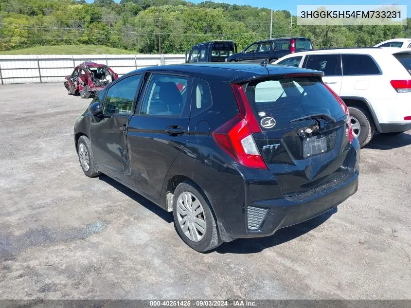 2015 Honda Fit Lx VIN: 3HGGK5H54FM733231 Lot: 40251425