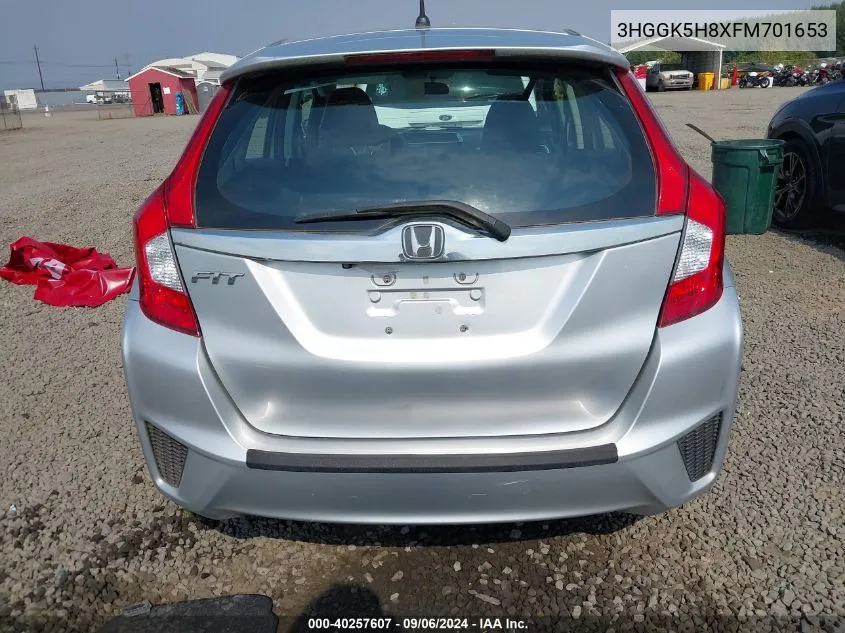 2015 Honda Fit Ex/Ex-L VIN: 3HGGK5H8XFM701653 Lot: 40257607