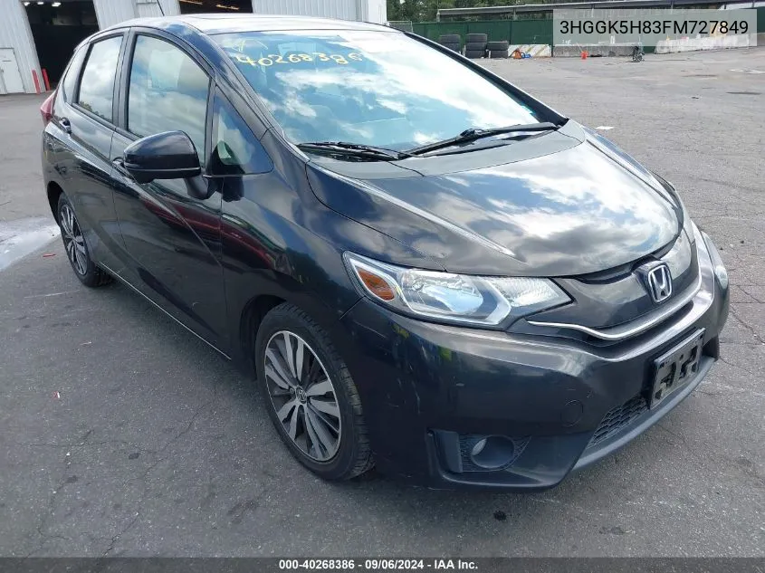 2015 Honda Fit Ex/Ex-L VIN: 3HGGK5H83FM727849 Lot: 40268386