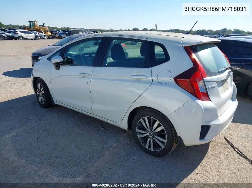 2015 Honda Fit Ex/Exl VIN: 3HGGK5H86FM718031 Lot: 40286202