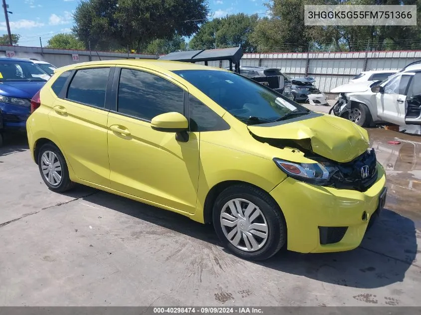 3HGGK5G55FM751366 2015 Honda Fit Lx