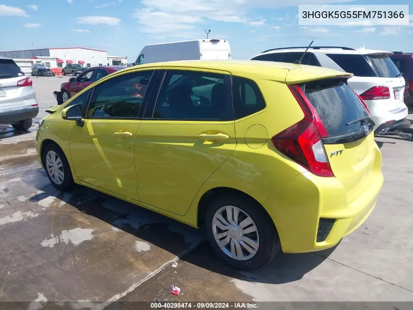 3HGGK5G55FM751366 2015 Honda Fit Lx