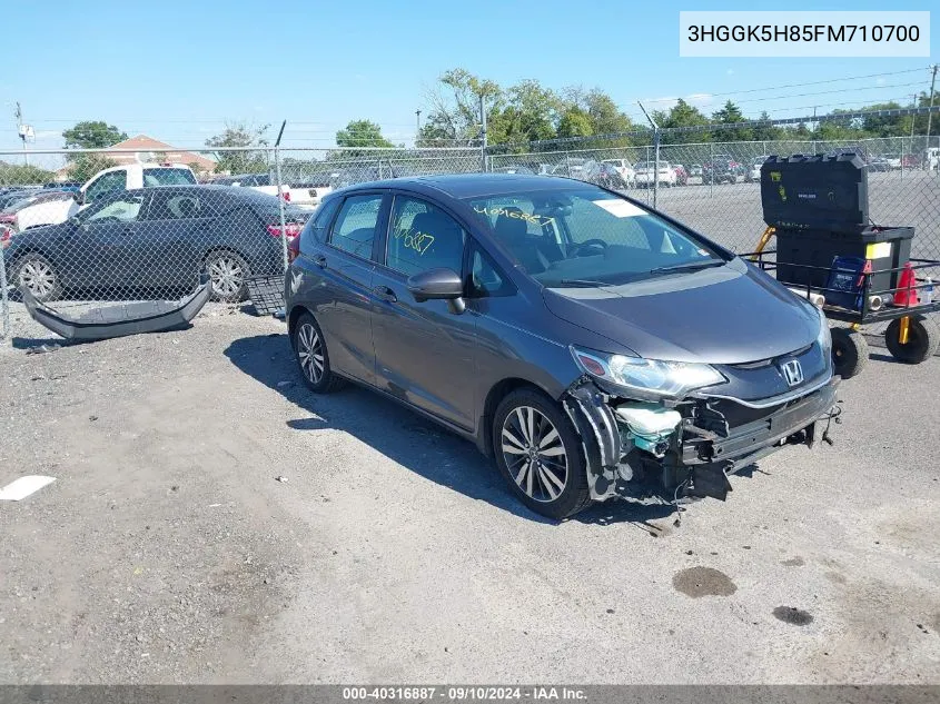 2015 Honda Fit Ex/Ex-L VIN: 3HGGK5H85FM710700 Lot: 40316887