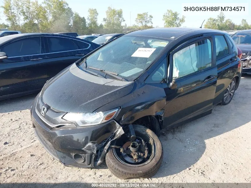 2015 Honda Fit Ex/Exl VIN: 3HGGK5H88FM734571 Lot: 40328292