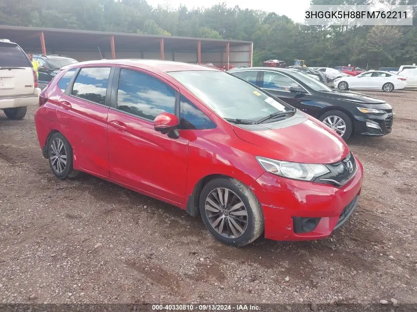 2015 Honda Fit Ex/Ex-L VIN: 3HGGK5H88FM762211 Lot: 40330810