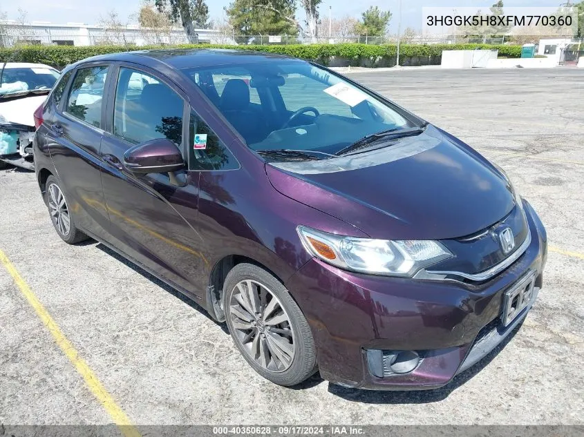 3HGGK5H8XFM770360 2015 Honda Fit Ex/Ex-L