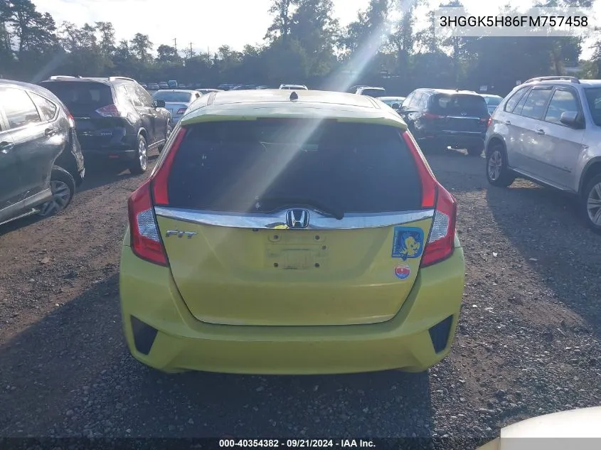 2015 Honda Fit Ex/Ex-L VIN: 3HGGK5H86FM757458 Lot: 40354382