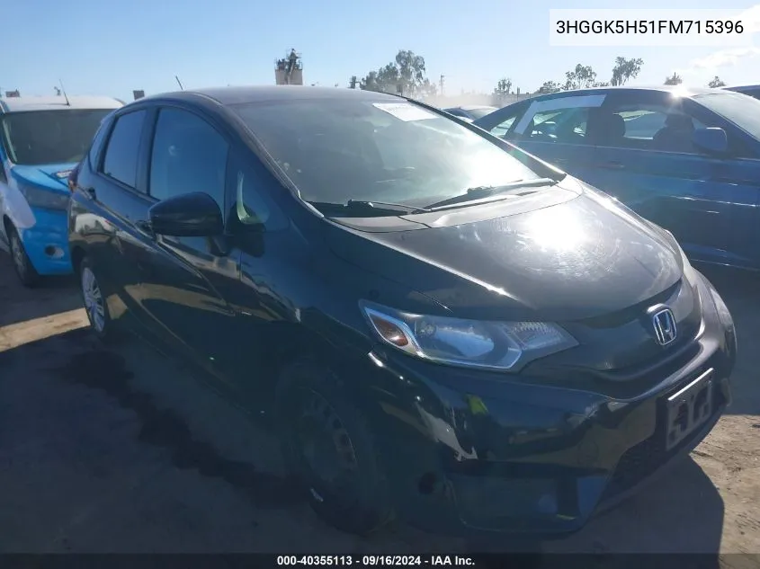 3HGGK5H51FM715396 2015 Honda Fit Lx