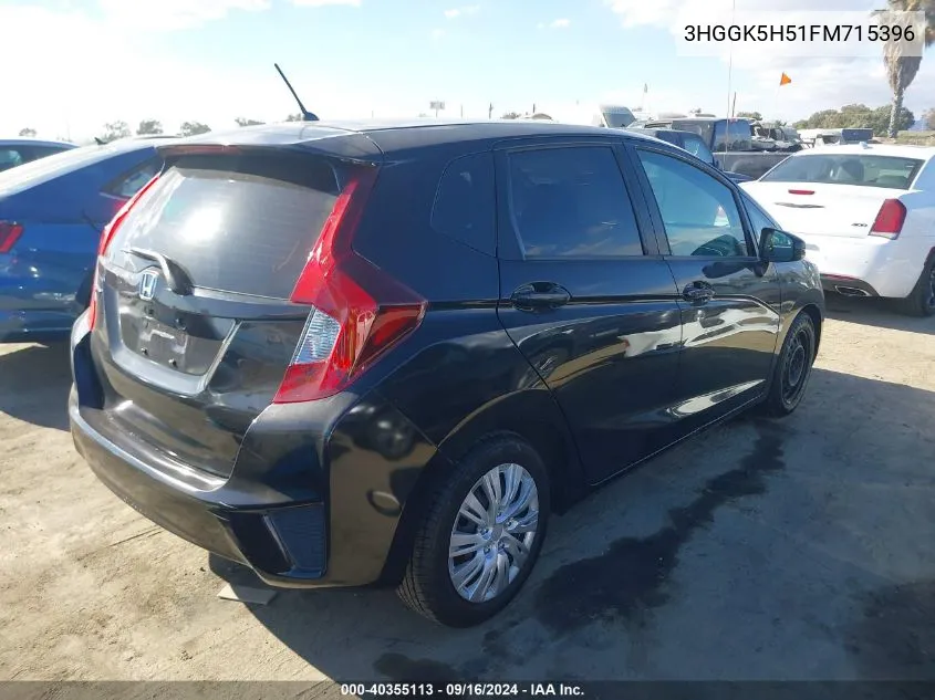 2015 Honda Fit Lx VIN: 3HGGK5H51FM715396 Lot: 40355113