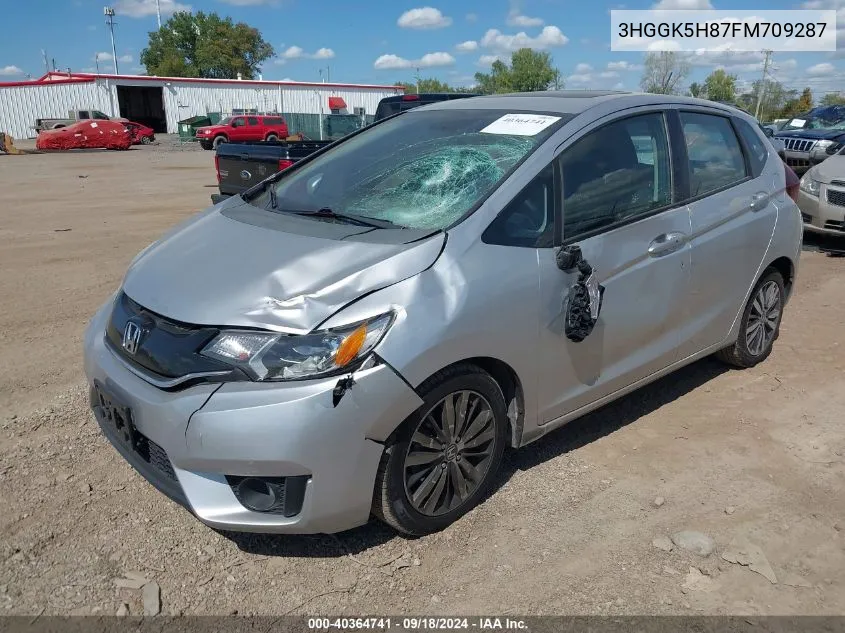 2015 Honda Fit Ex/Ex-L VIN: 3HGGK5H87FM709287 Lot: 40364741