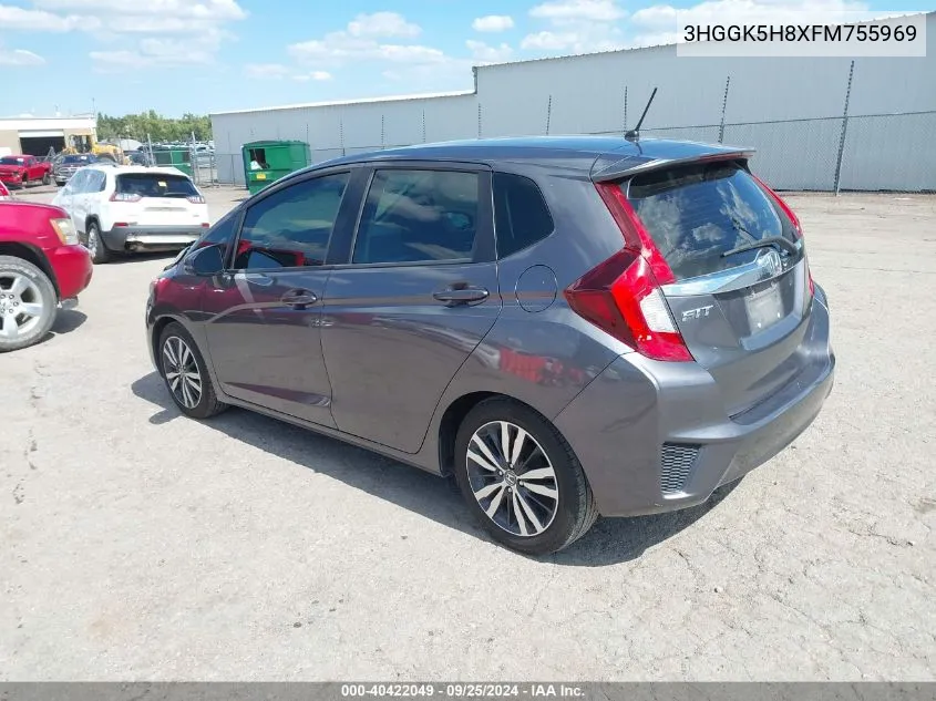 2015 Honda Fit Ex/Ex-L VIN: 3HGGK5H8XFM755969 Lot: 40422049