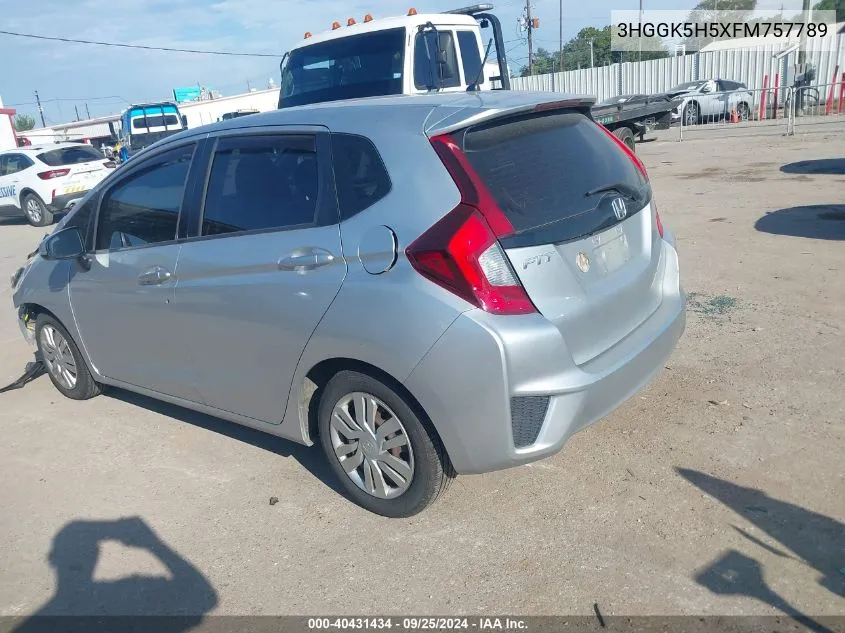 2015 Honda Fit Lx VIN: 3HGGK5H5XFM757789 Lot: 40431434