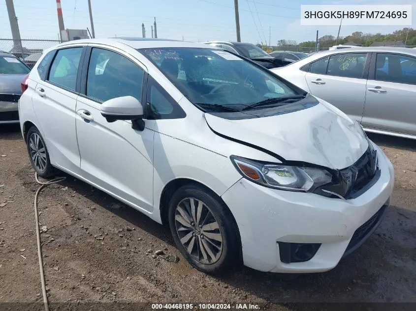 2015 Honda Fit Ex/Ex-L VIN: 3HGGK5H89FM724695 Lot: 40468195