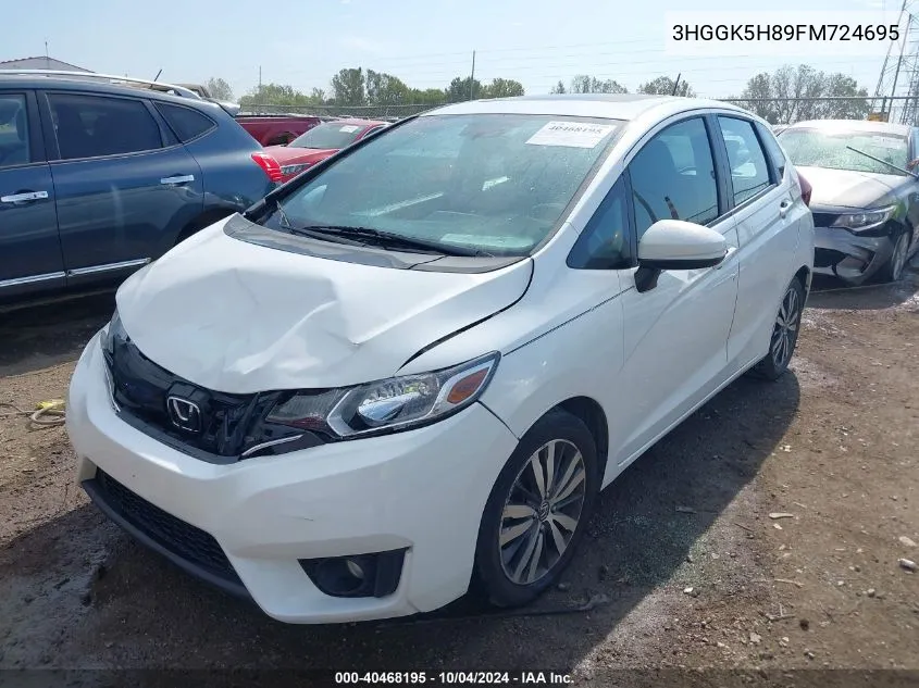 2015 Honda Fit Ex/Ex-L VIN: 3HGGK5H89FM724695 Lot: 40468195