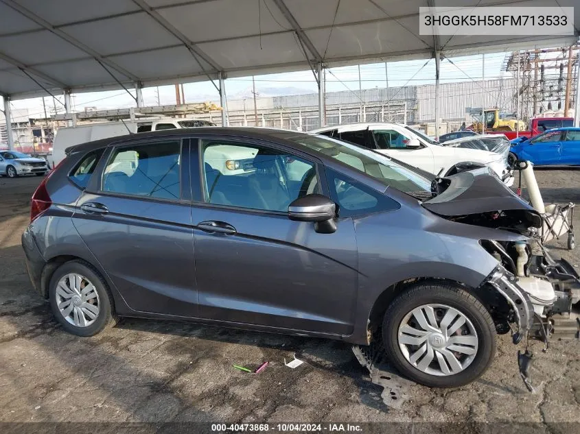 2015 Honda Fit Lx VIN: 3HGGK5H58FM713533 Lot: 40473868