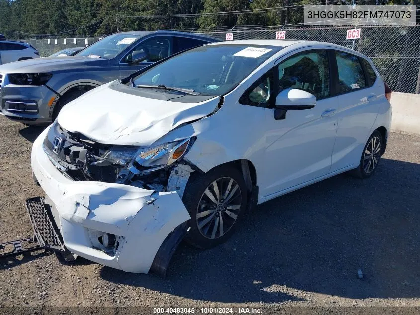 2015 Honda Fit Ex/Exl VIN: 3HGGK5H82FM747073 Lot: 40483045