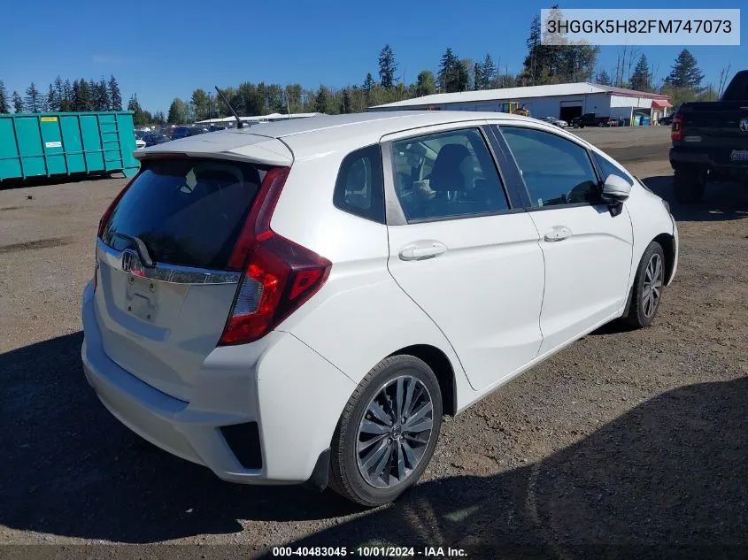 2015 Honda Fit Ex/Exl VIN: 3HGGK5H82FM747073 Lot: 40483045